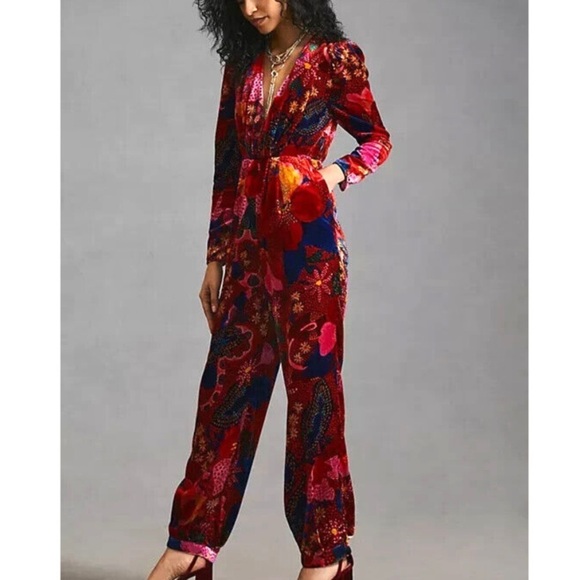 FARM Rio Pants - Farm Rio Anthropologie Wild Life Jumpsuit XS